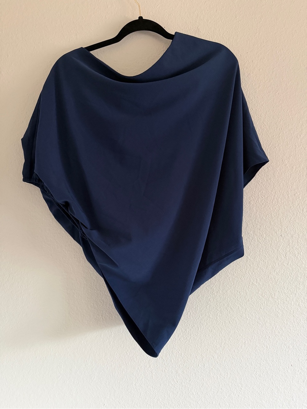 Main Strip Blue One Shoulder Top Blouse